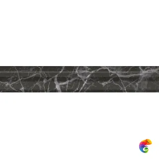 BLC039R Бордюр Багет Коррер чёрный глянцевый обрезной 30x5x1,9