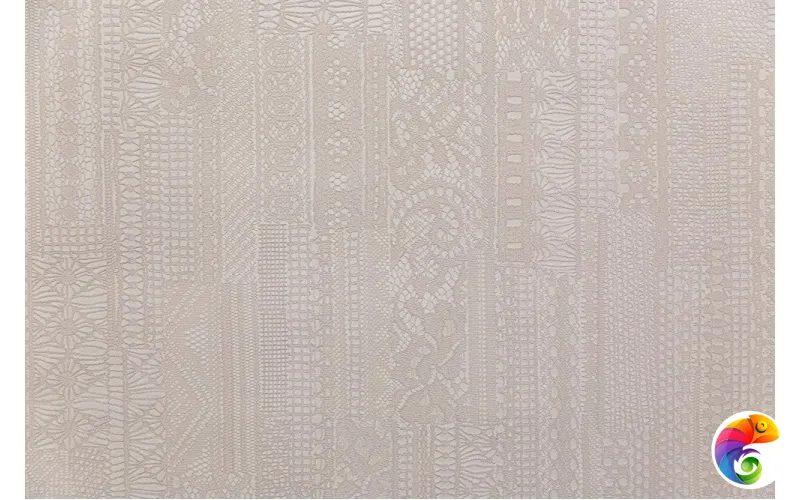 KM8204 Обои виниловые Ажур база универсальная,бежевый темный 1,06х10 (1, Т C) смещённая стыковка