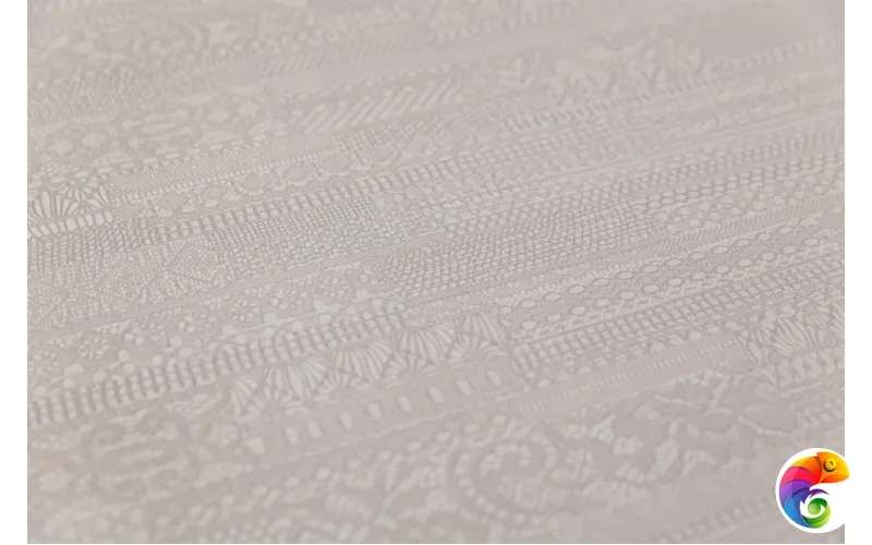 KM8204 Обои виниловые Ажур база универсальная,бежевый темный 1,06х10 (1, Т C) смещённая стыковка