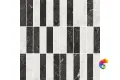 KMD2MSA003BR Декор Тубкаль мозаичный микс чёрный белый глянцевый обрезной 30x30x0,9