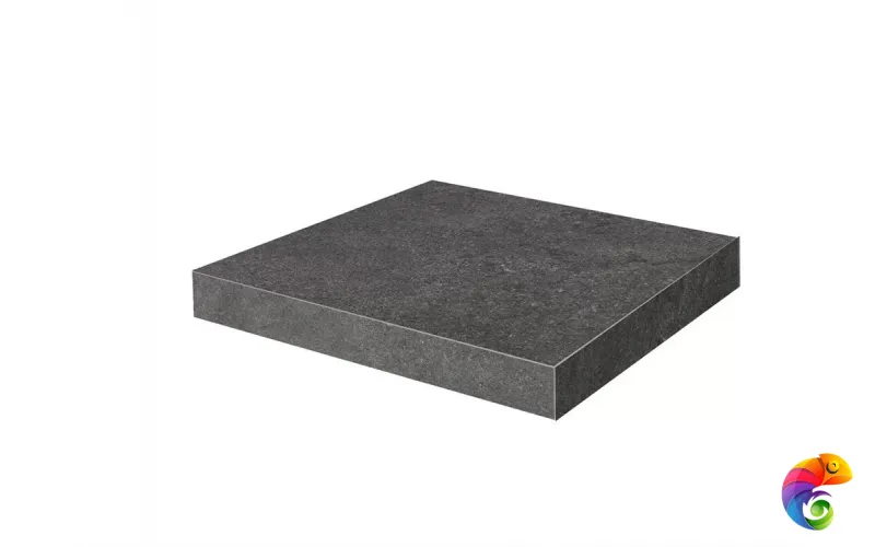 KM8080G0061RGCA Ступень угловая клееная Портленд антрацит матовый обрезной 33x33x0,9