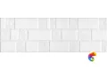 60166 Бьянка белый матовый антик 20x60x0,9