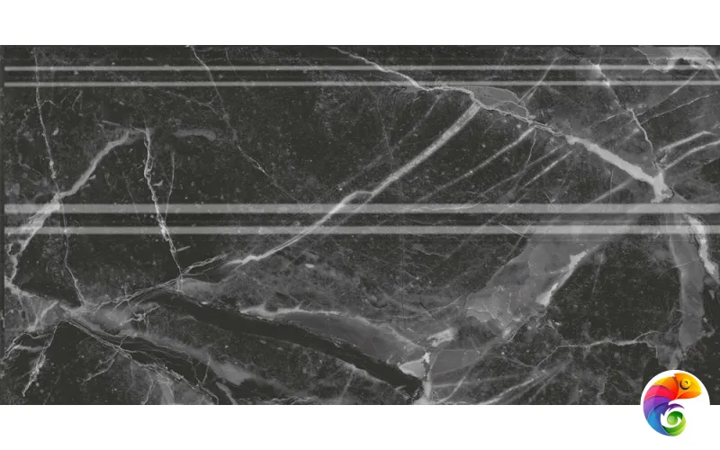 FMA034R Плинтус Коррер чёрный глянцевый обрезной 30x15x1,7