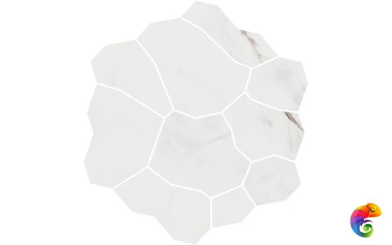 KMD2HID017BR Декор Марсель наборный серый светлый глянцевый обрезной 31,5x34,2x0,9