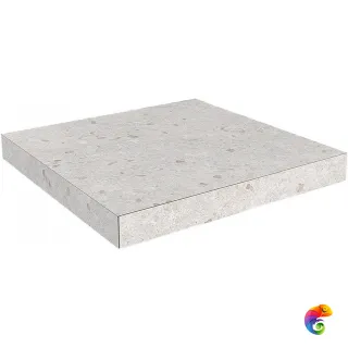 SG631800R/GCA Ступень угловая клееная Терраццо беж светлый 33х33х11