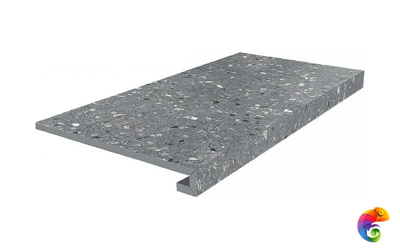 SG632820R/GCF Ступень клееная Терраццо серый темный 33x60x0,9