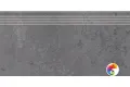 DD205120R/GR Ступень Про Лаймстоун серый темный натуральный обрезной 30x60x0,9