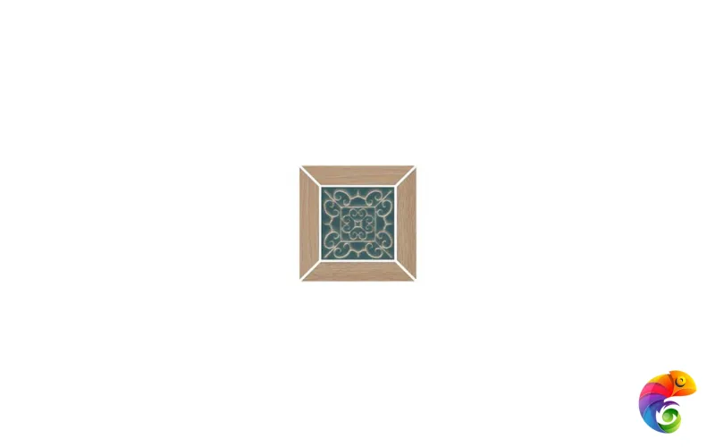 ID153 Вставка Тровазо наборный бежевый матовый 13x13x0,9