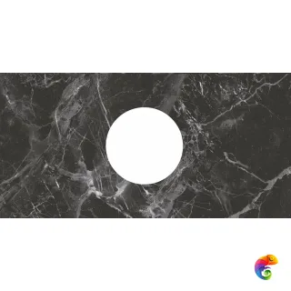 ID160 Декор Коррер наборный чёрный глянцевый 30x60x0,9