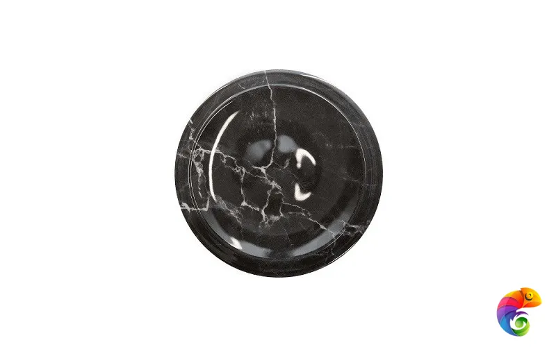 OBD005 Декор Коррер чёрный глянцевый 16x16x1,2