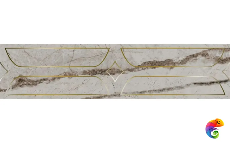 KMB3STA001BR Бордюр Ифран серый светлый глянцевый обрезной 60x14,5x0,9