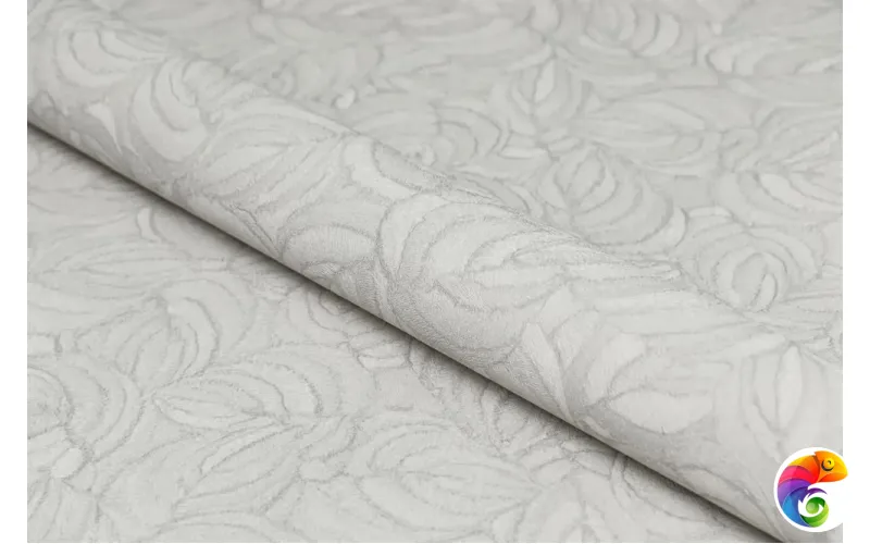 KM8614 Обои виниловые Мираж,  база универсальная,серый, листья (1, Т A) смещённая стыковка