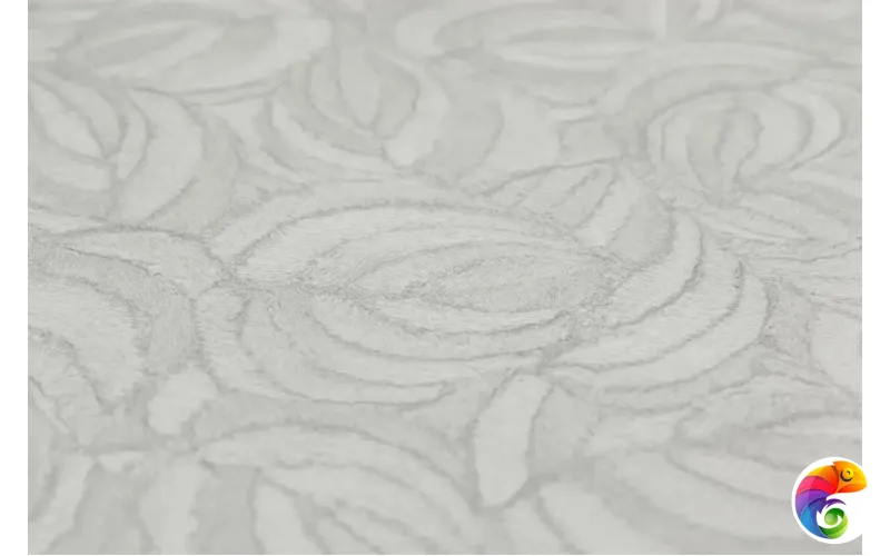 KM8614 Обои виниловые Мираж,  база универсальная,серый, листья (1, Т A) смещённая стыковка