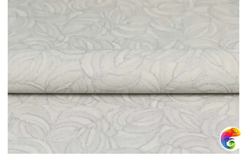 KM8614 Обои виниловые Мираж,  база универсальная,серый, листья (1, Т A) смещённая стыковка