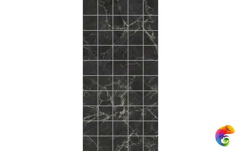 KMD2PTG004BR Декор чипсет Коррер чёрный глянцевый обрезной 30x60x0,9