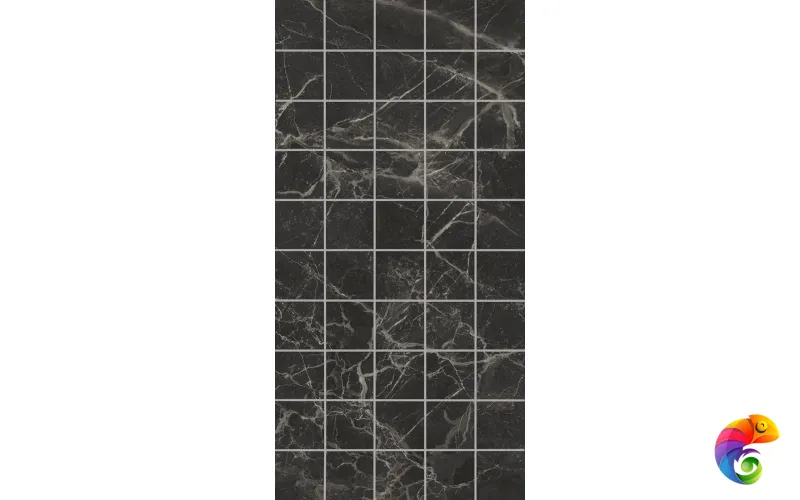 KMD2PTG004BR Декор чипсет Коррер чёрный глянцевый обрезной 30x60x0,9