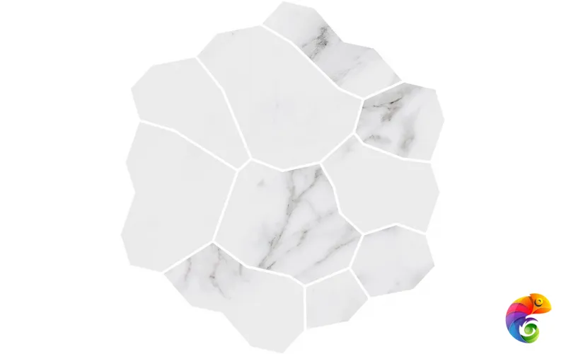 KMD2HID019BR Декор Марсель наборный белый глянцевый обрезной 31,5x34,2x0,9