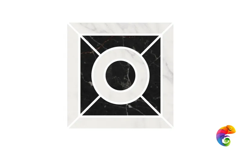 ID93T Декор Фрагонар наборный белый 9,9x9,9x0,9