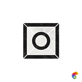 ID94T Декор Фрагонар наборный чёрный 9,9x9,9x0,9