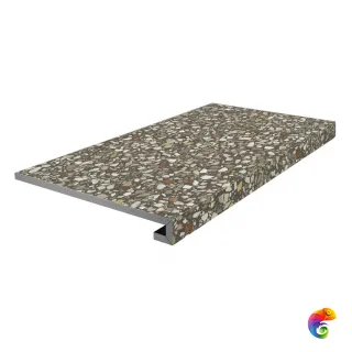 KM6060G0051RGCF Ступень фронтальная клееная Бричиола коричневый матовый обрезной 33x60x0,9